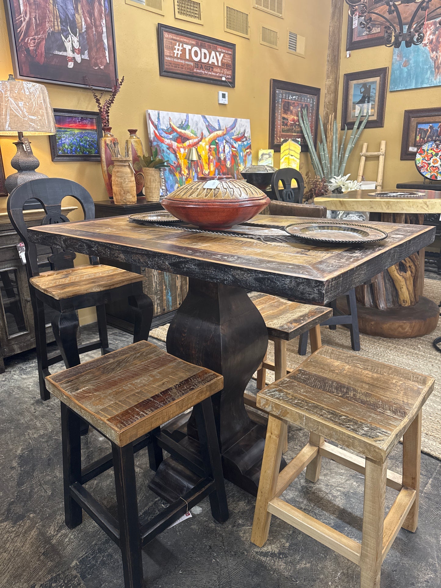 F4 5 Ft dining table with pedestal