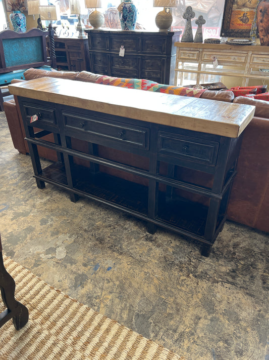 F4 Two Tone 3-Drawer Sofa Table65”*14*35.5”