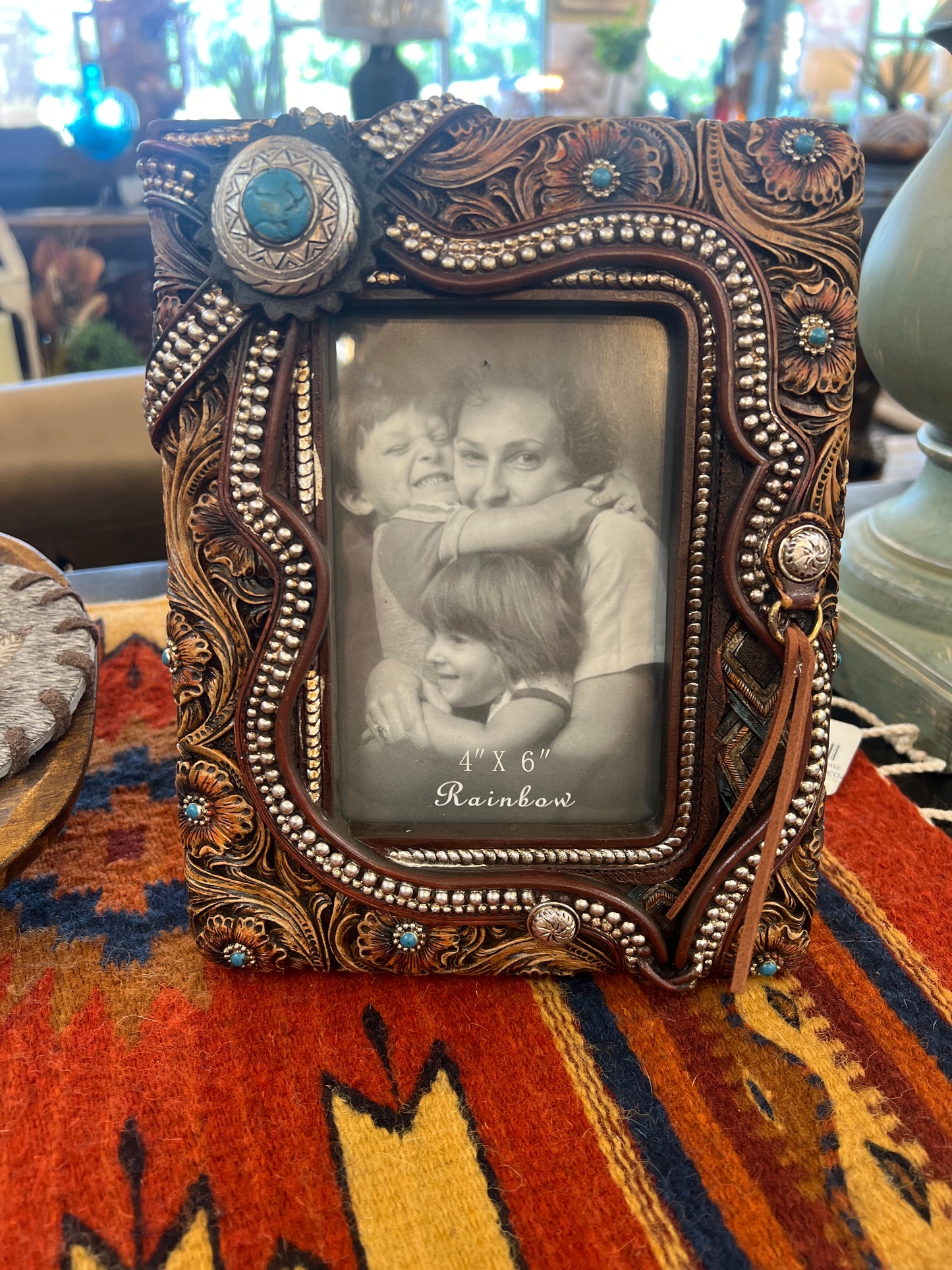 RW RA62036 Leather w/ Flower Frame 4x6