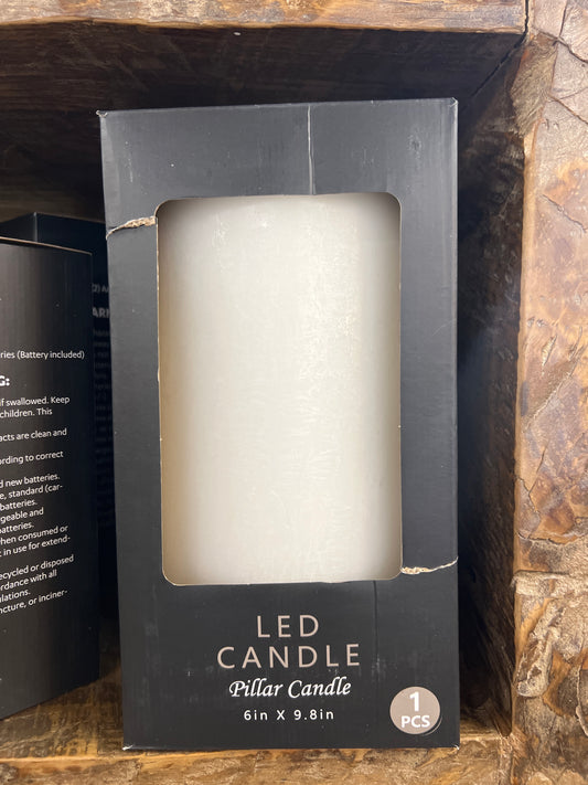 Bidk Large 3 Wick LED Candle 6 x 9.8