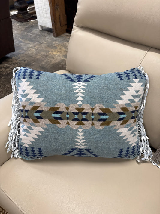 Pillow Leather and Pendleton Fabric18”*14”