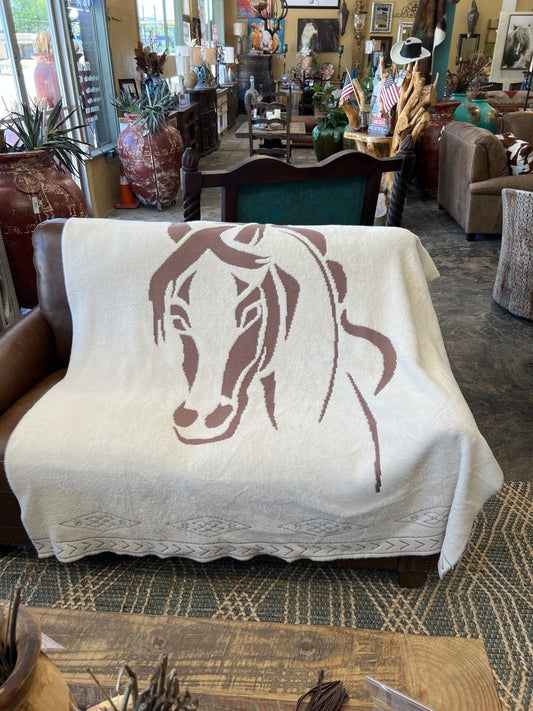 VN Horse Throw Blanket
