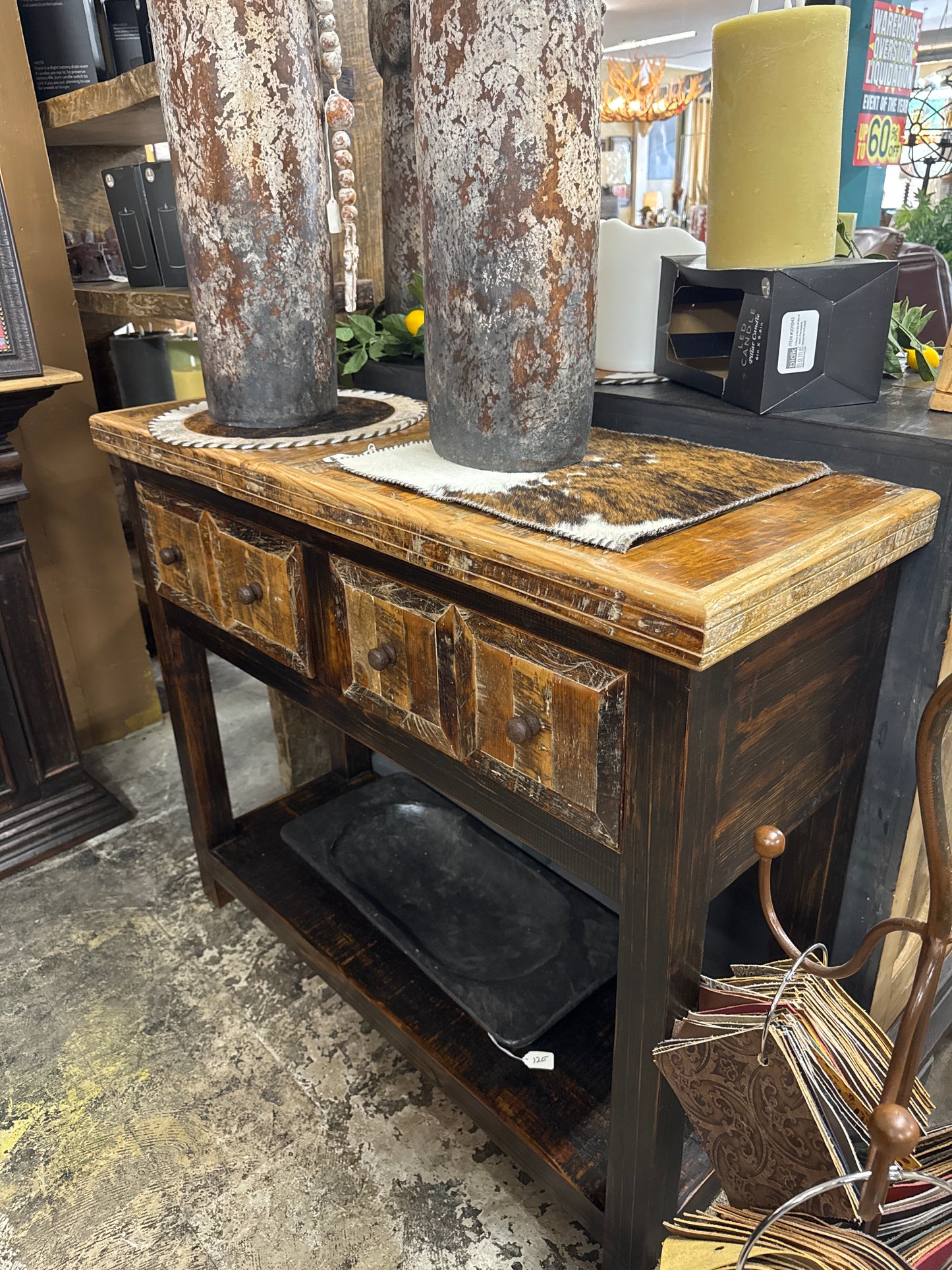 F4 Sm sofa table 2 Dwr.