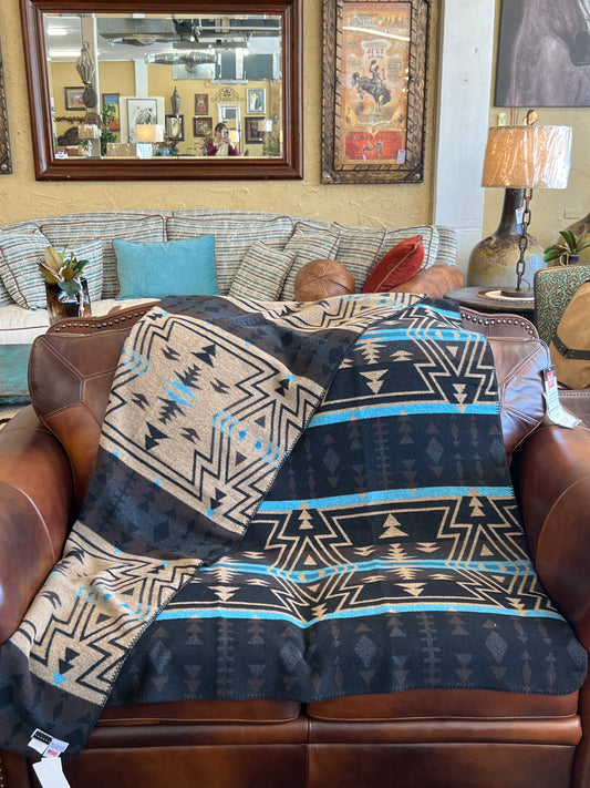 RS Brown Zuni Throw Blanket