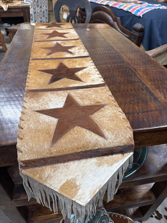 Table Runner Model 1 - Star, with Fringes, Size 1'X6'
