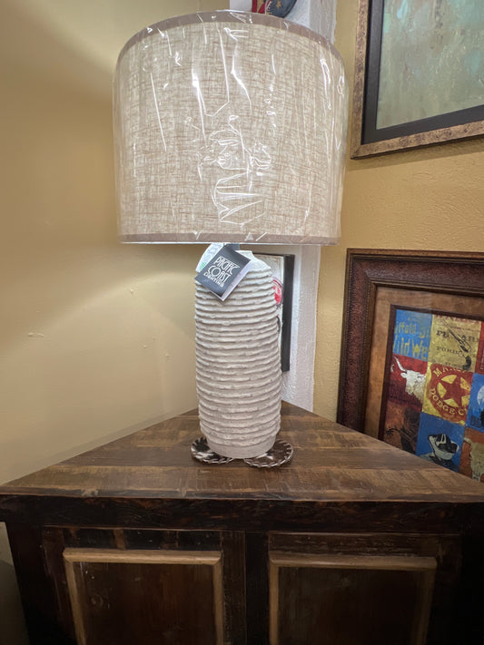 PC Distressed White Lamp