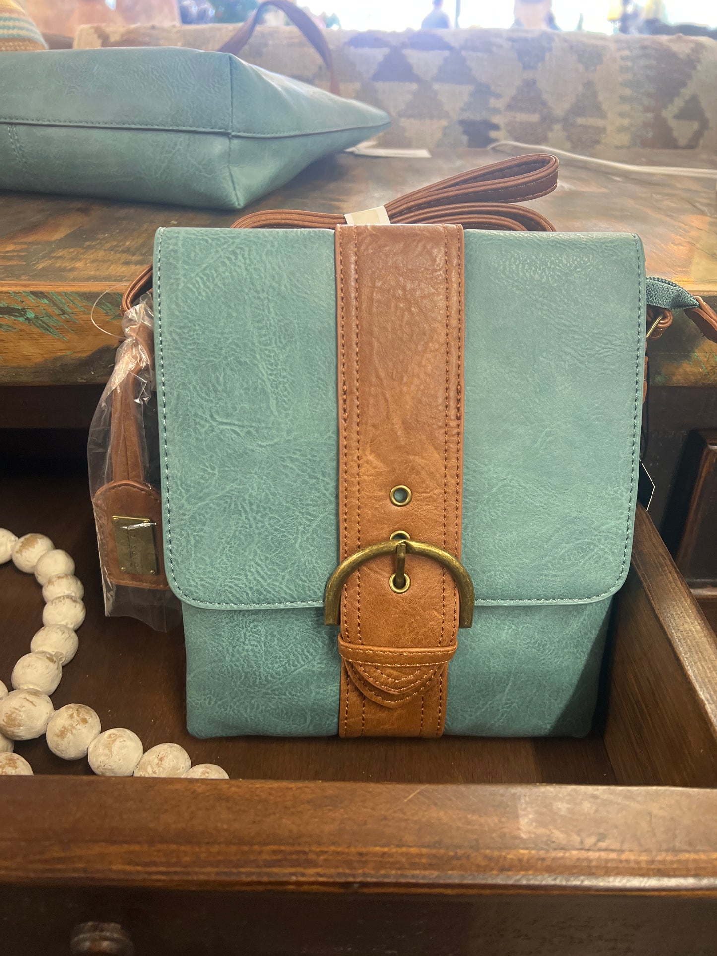 Liz Soto Julia Teal Crossbody 3325