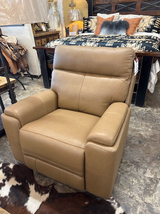 LI 1444 Bryan Tan leather recliner