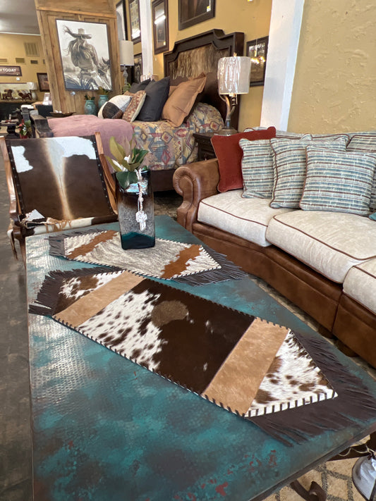 Multicolor Cowhide Runner 41" X 14"