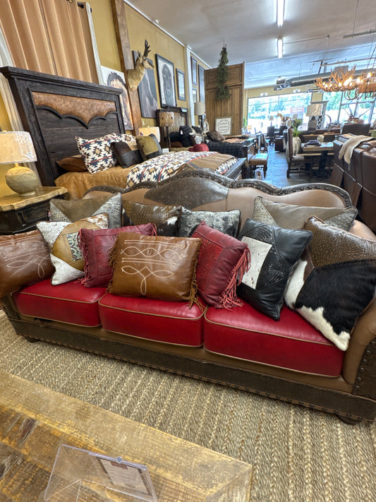 FD Multicolor Leather Pillows