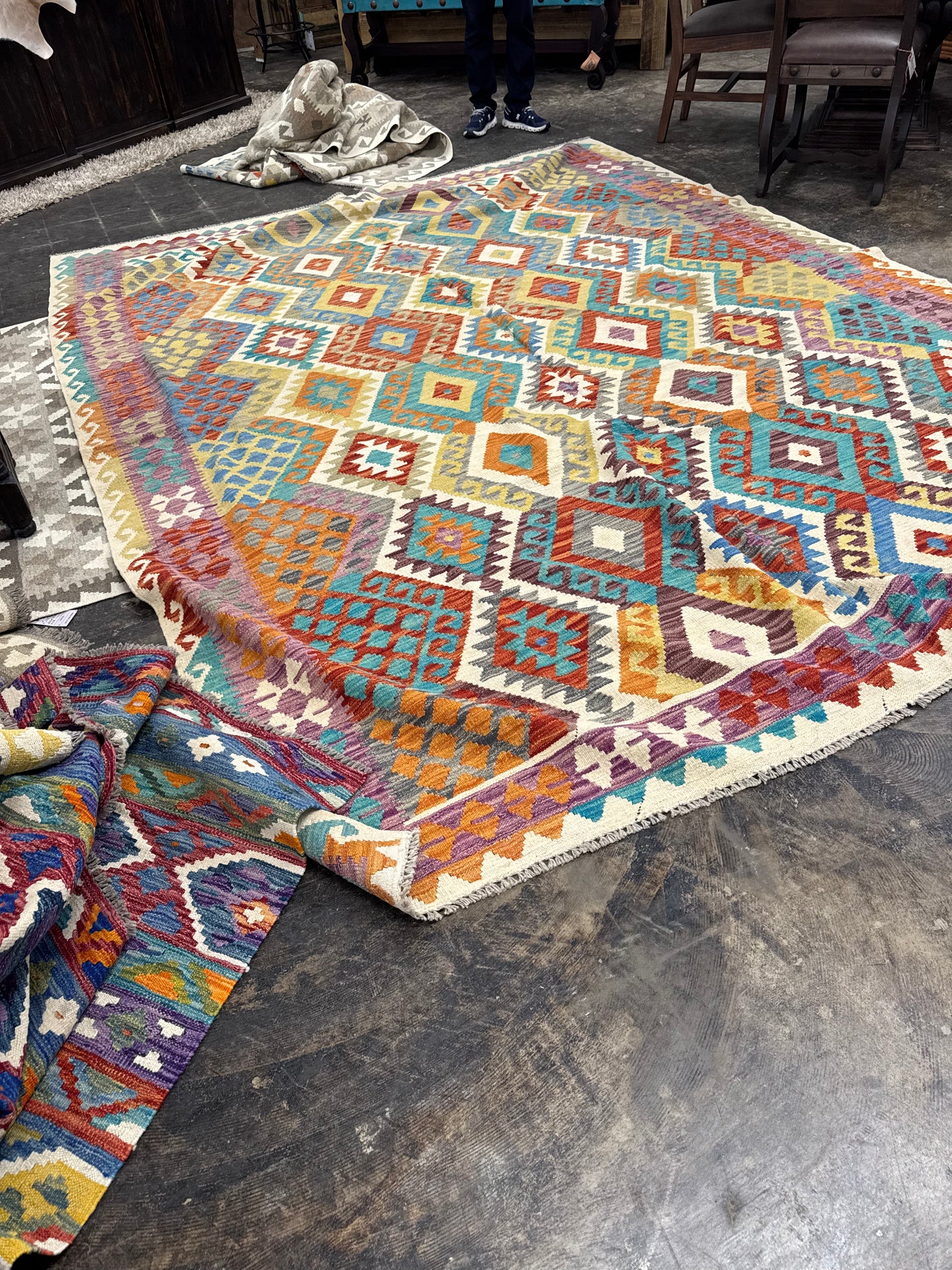 Kilim Rug 11.5*8.7” Multicolor