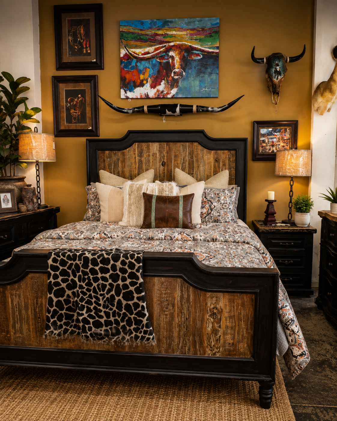 F4 Cara KS Bed Old Wood