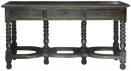 F3 GEROGIANA CONSOLE OLD WOOD & BLACK