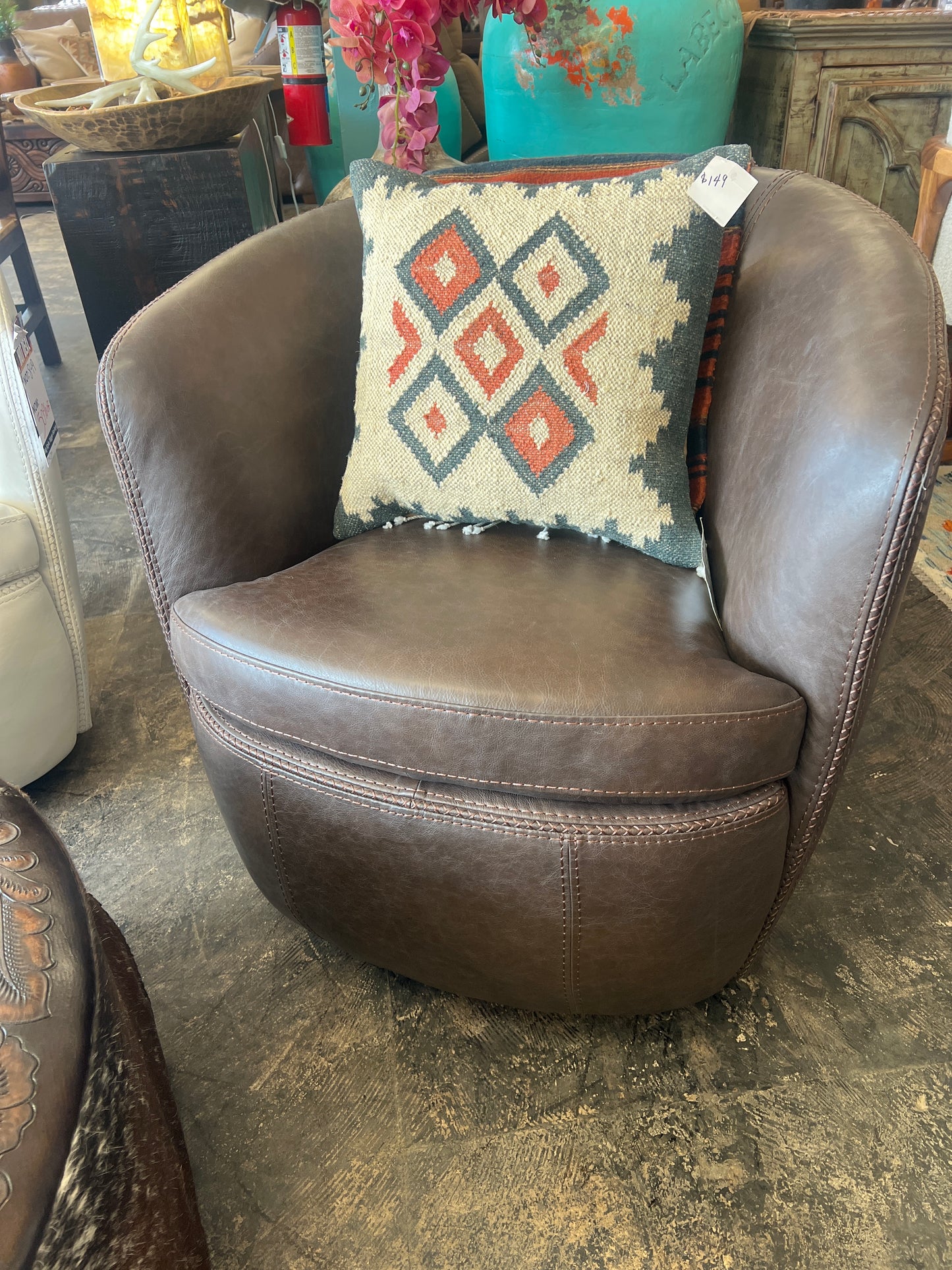 PH Swivel Chair-Vintage  Brown