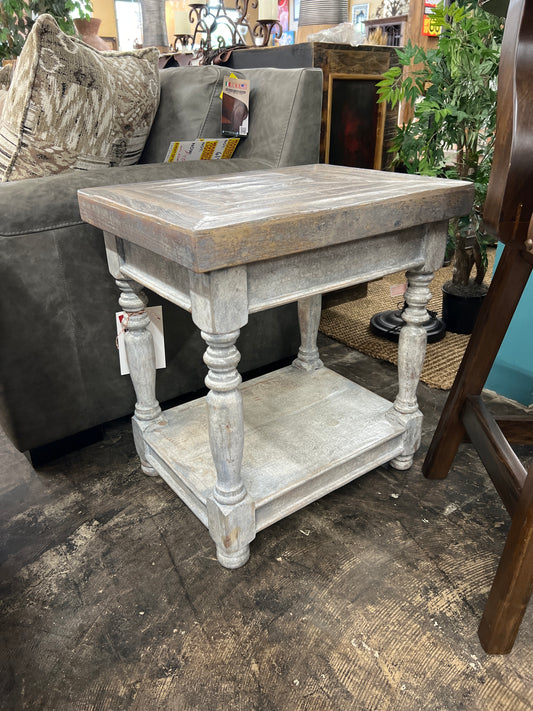 F4 One-of-a Kind Gray End Table