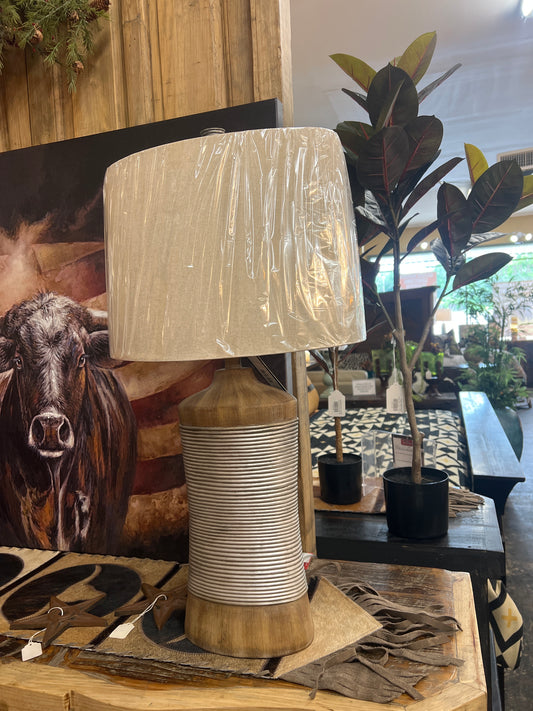 Light Brown and Gray Table Lamp