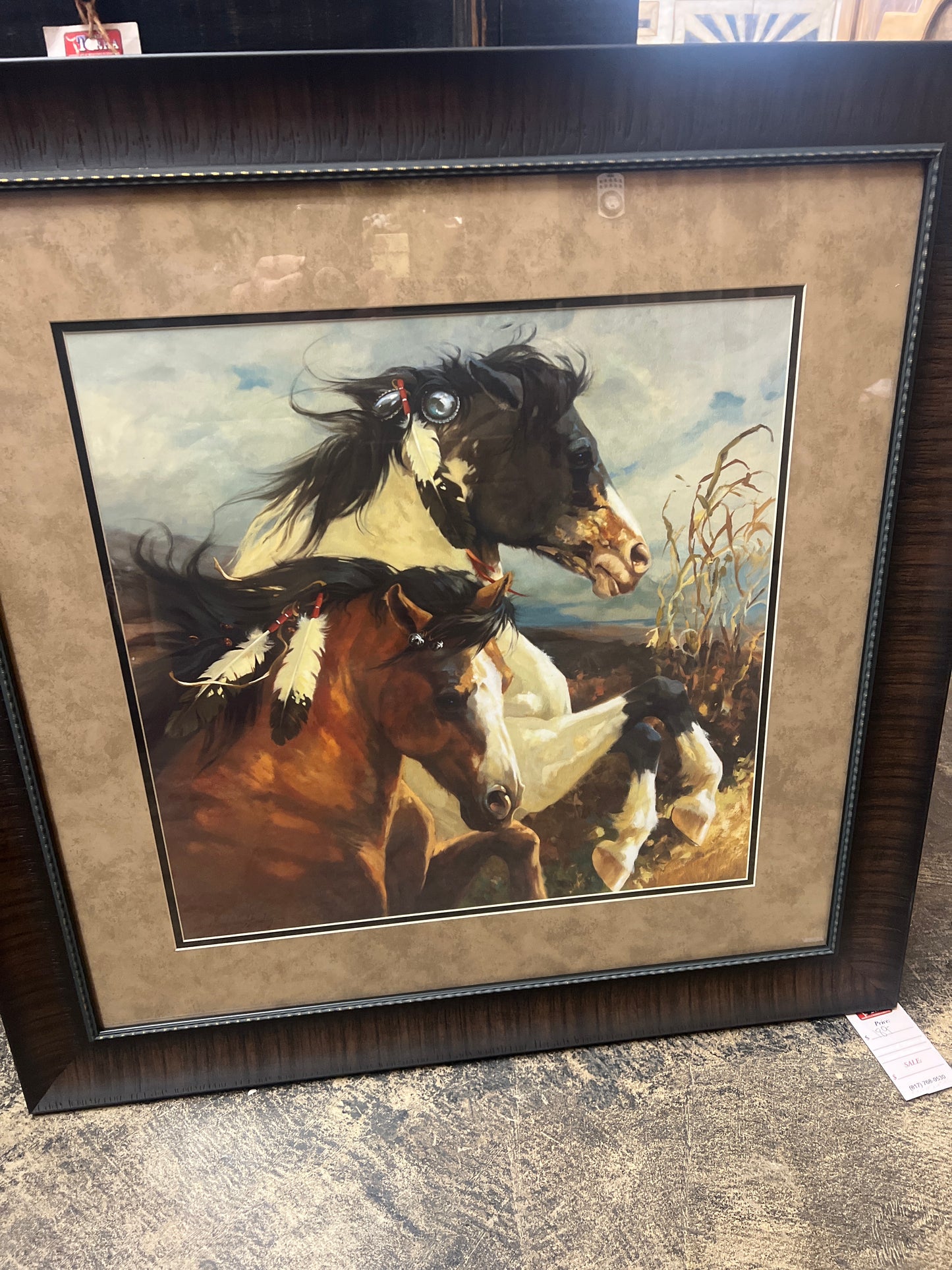 PK Spirit Horse w/ Feathers 24x24