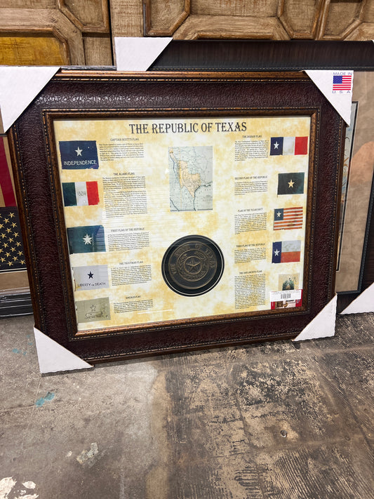 PK Republic of Texas Collage Flag and Seal 20x24
