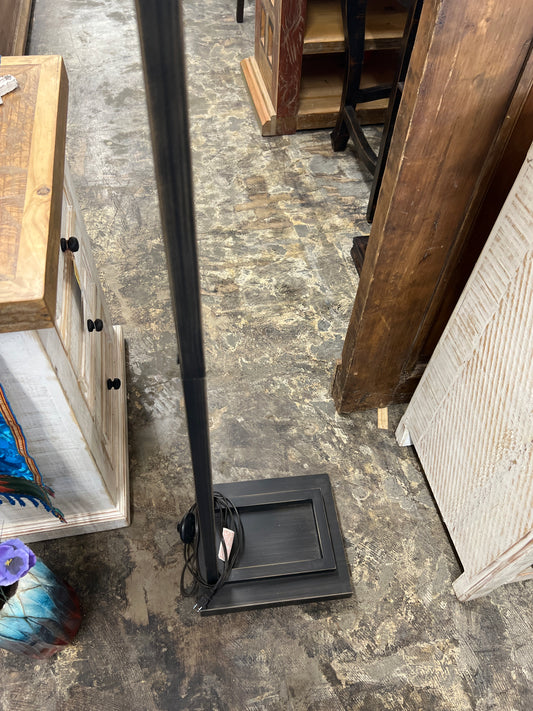 Crestview Black Distressed Floor Lamp