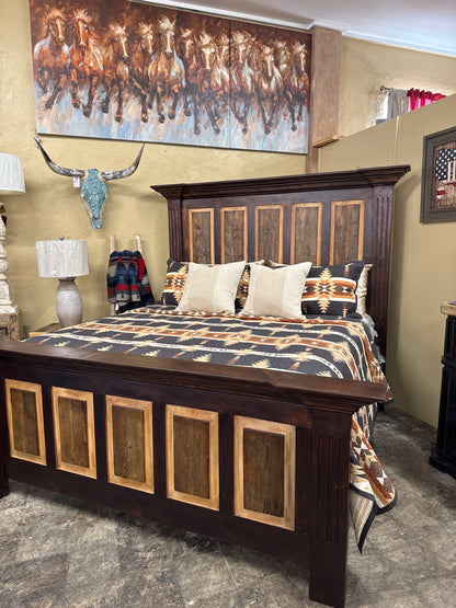 F3 HACIENDA KS BED OLDWOOD/NATURAL PANELS