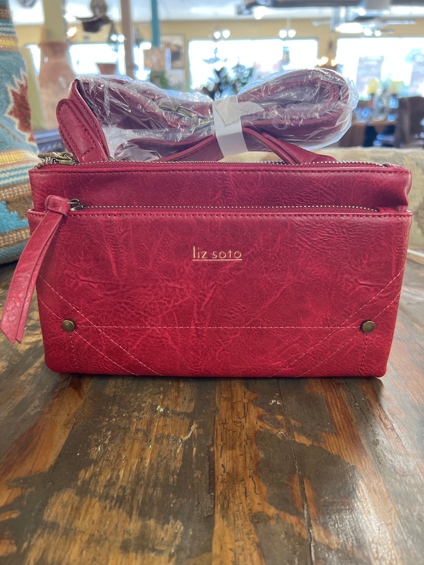Liz Soto Zoe Burgundy Crossbody 3324