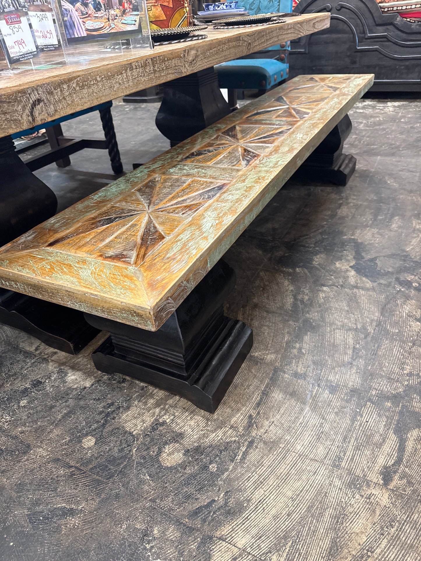 F4 7 ft Sunburst Bench