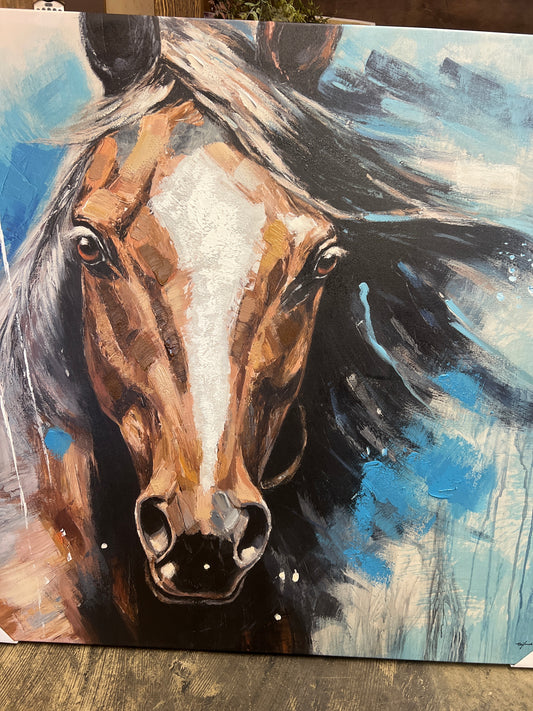 RB Horse Bust Canvas RA0566