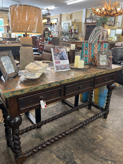 F3 ELLIS CONSOLE OLDWOOD/ BLACK NATURAL TOP