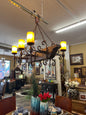 F6 WOOD YUGO CHANDELIER W ONIX