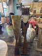 MED Triangle Floor Lamp W/ Sergio Beuno Lava Glass