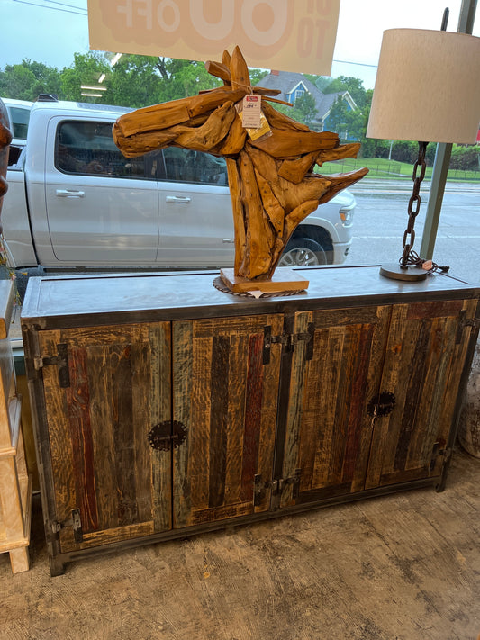 F4 4-Door Wood Cabinet w/Metal Hardware