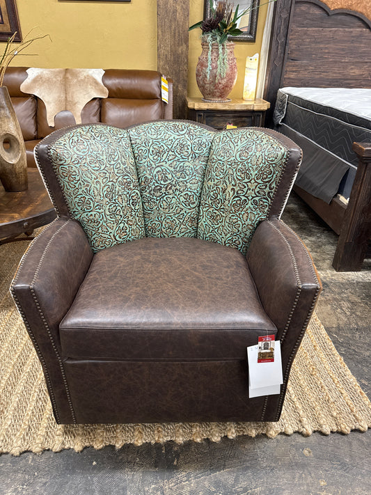 Conch Leather cowhide swivel chair