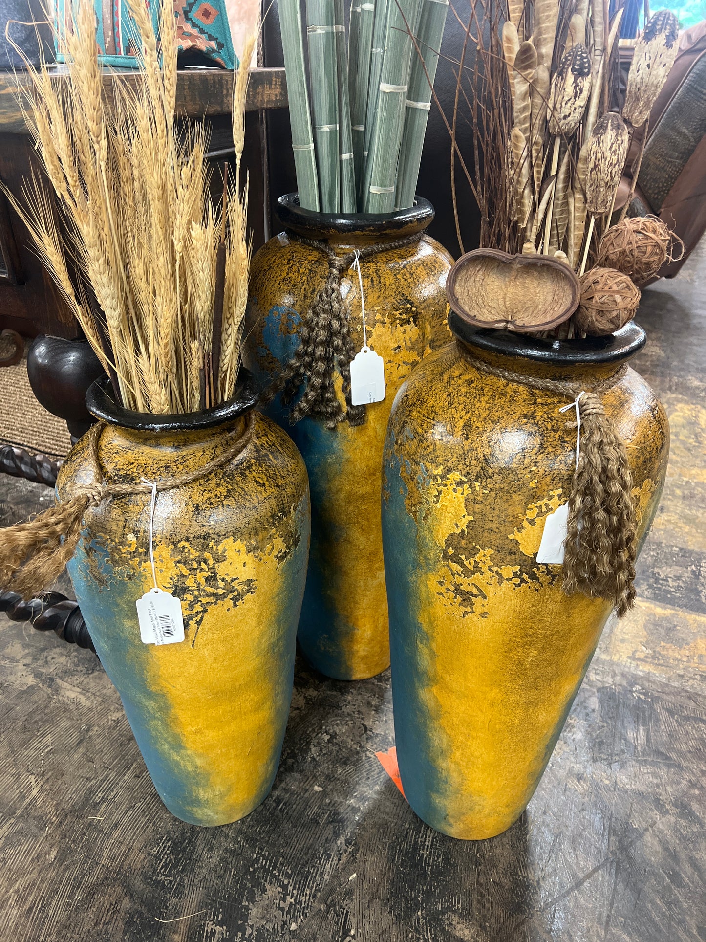 Clay Vase Mapa Azul Tibor