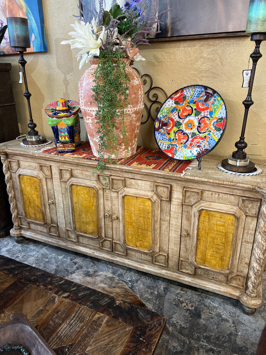 F4 Glazed 4-Door Wooden Cabinet/Buffet