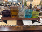 Square Glass W/ Iron Tray Set of 5