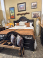 F4 QS Sofia Bed Old Wood
