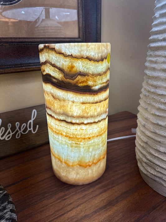 F4 LC03015 ONIX LAMP W TURQUOISE