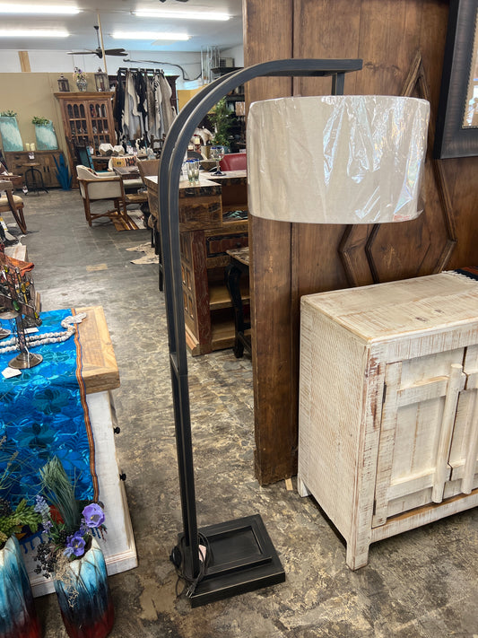 Crestview Black Distressed Floor Lamp