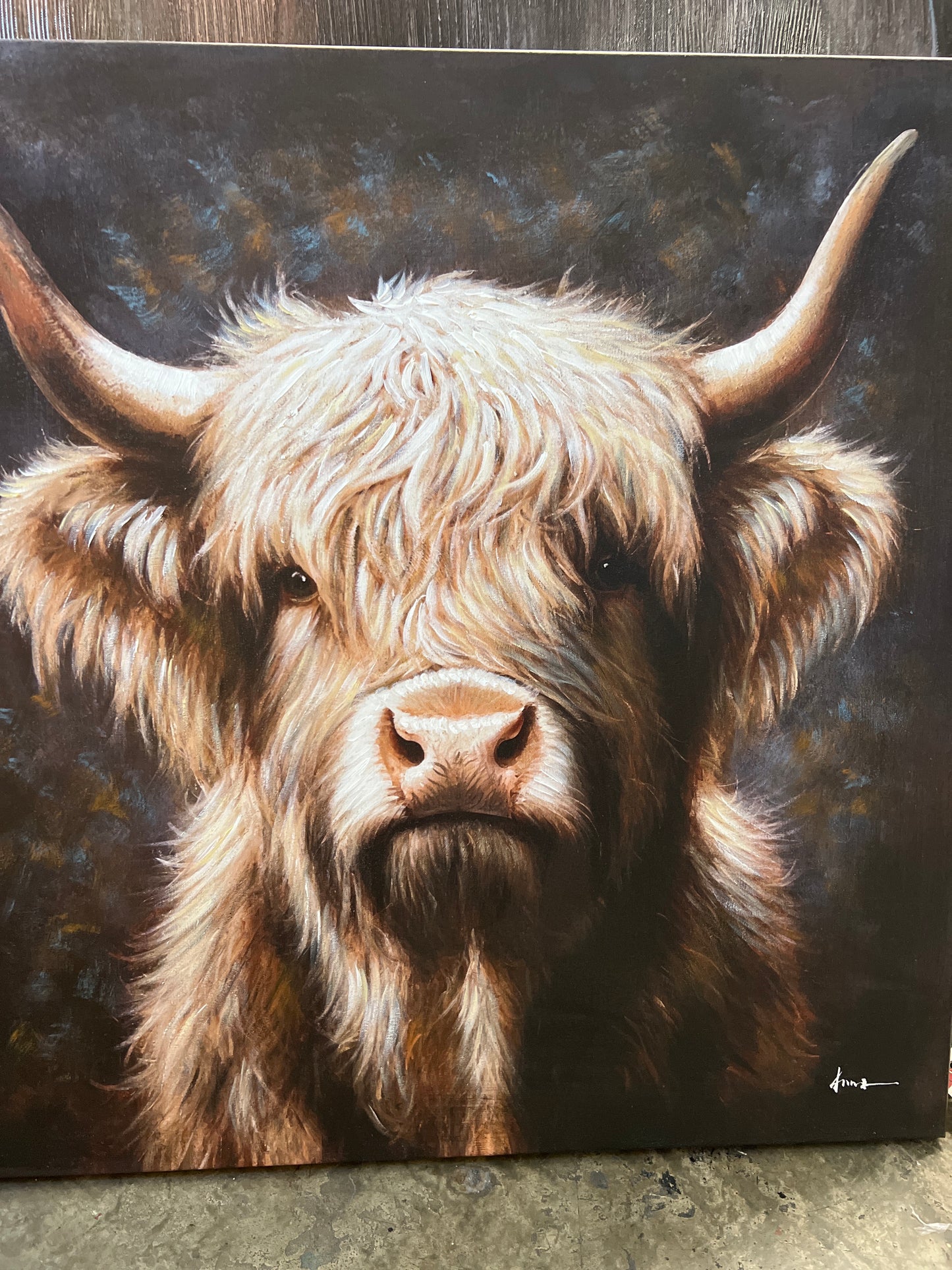 RW HIghland Cow Canvas