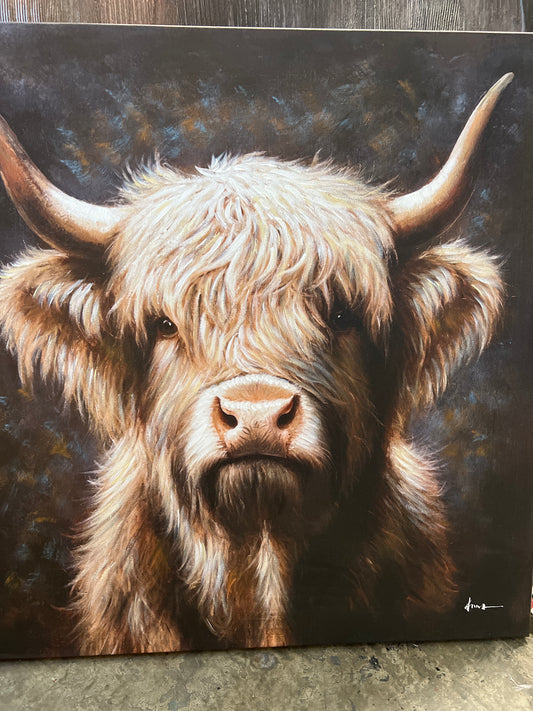 RW HIghland Cow Canvas