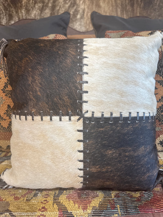 Cowhide Pillow 17”*17”