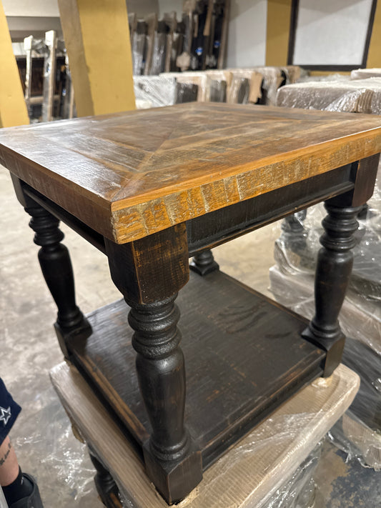 F4 Liliana Square End Table Black Cascade