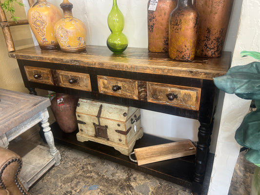 F4 Sofá Table Paxton 4-Dwr. Cascade W 66 D17” H36”