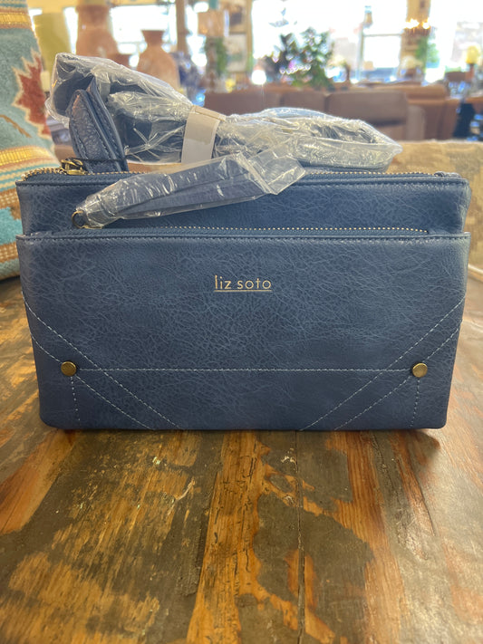 Liz Soto Zoe Navy Crossbody 3324
