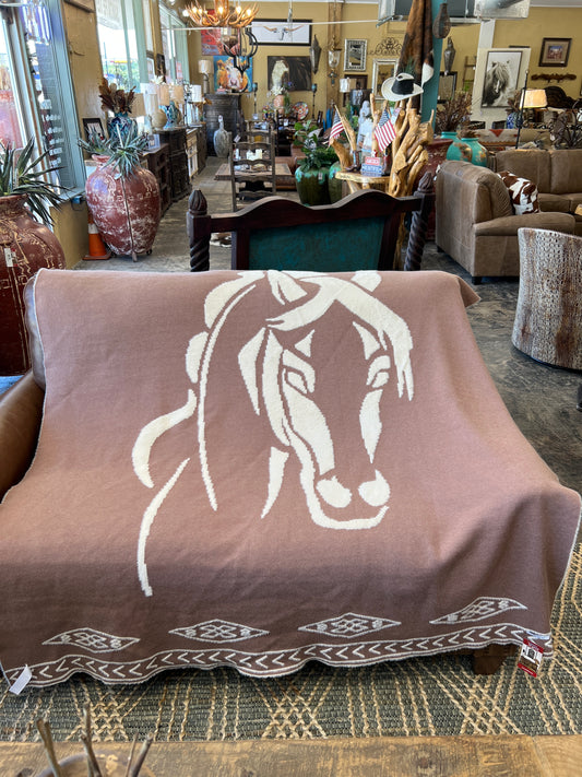 VN Horse Throw Blanket