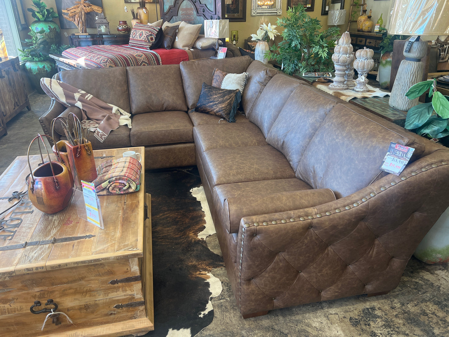 OM Brisbane Leather Sectional