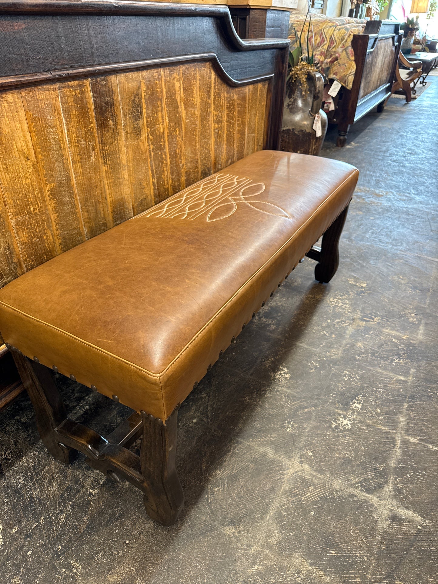 Cat Leather Bench