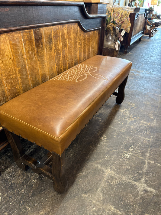 Cat Leather Bench