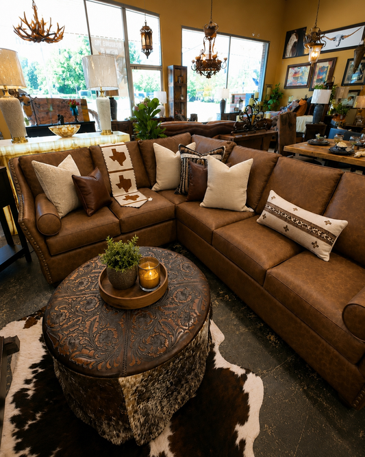 OM Brisbane Leather Sectional